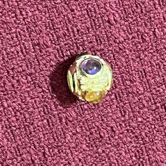 14K Gold and Gemstone Pendant - Picture 2 of 4